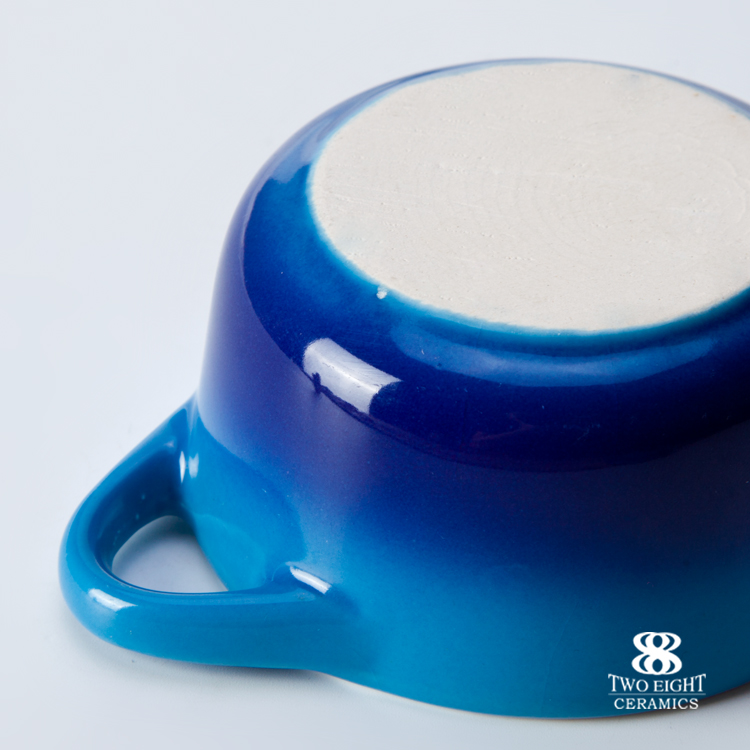 colorful ceramics bowl with lid