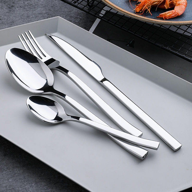Luxury flatware High quality black stainless steel silverware