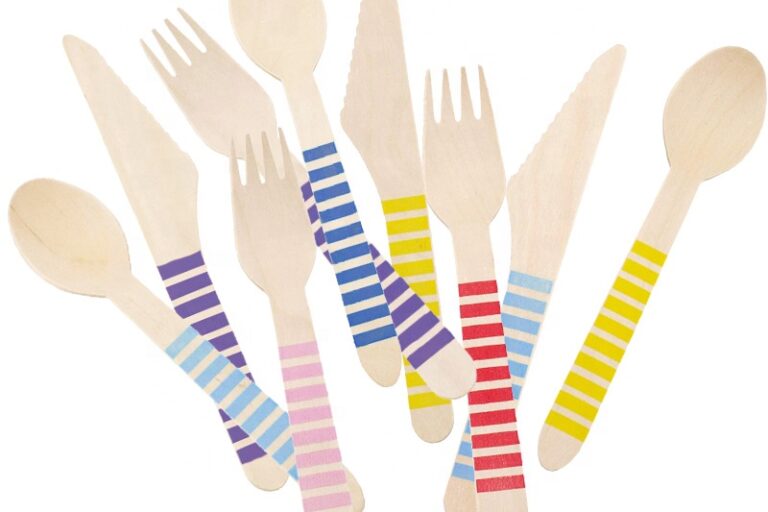 Colorful Wooden Cutlery Disposable Wood Eco friendly Flatware (5)