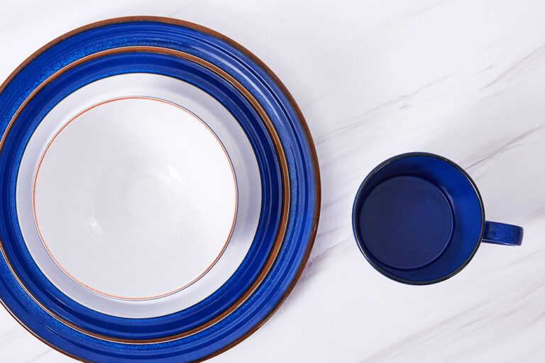 Modern navy blue dinner set online melamine (4)