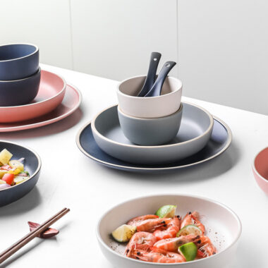 Colorful Ceramic Dinner Set for Home Use – Wholesale Vibrant Tableware