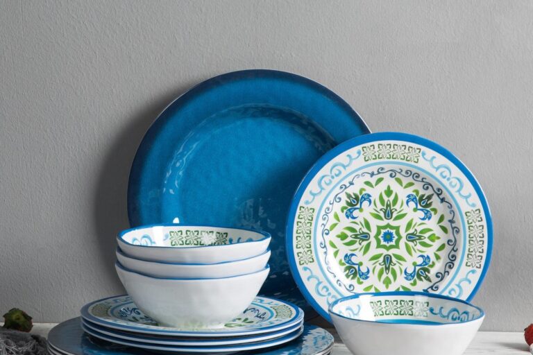 Best-Selling Rustic Melamine Dinnerware for Farmhouse Decor (5) Vintage Modern Farmhouse Melamine Crockery Set in Rustic Style