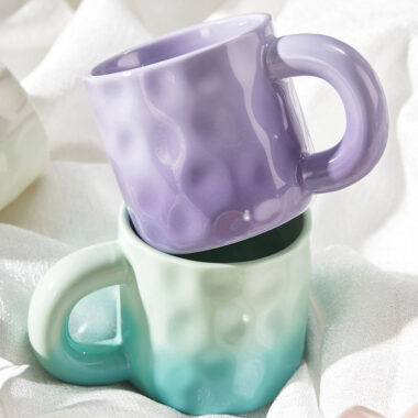 Gradient Nordic candy color cups and mugs for modern home crockery