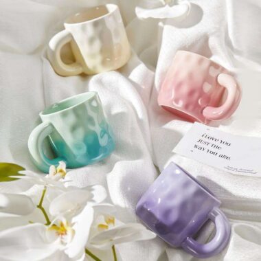 Gradient Nordic candy color cups and mugs for modern home crockery