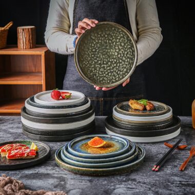 Japanese crockery pasta salad plates and dishes for restaurants and hotels
