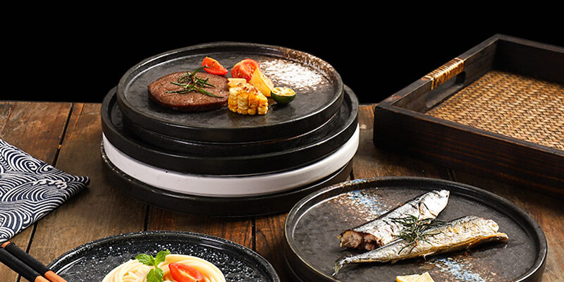 Japanese crockery pasta salad plates and dishes for restaurants and hotels