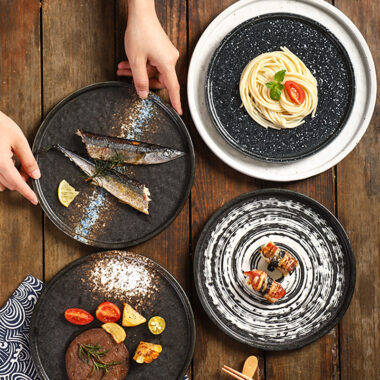 Japanese crockery pasta salad plates and dishes for restaurants and hotels