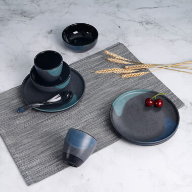 Modern luxury melamine dinnerware set with plates and bowls
