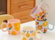 Cute flower-themed ceramic cups and mugs for modern crockery lovers