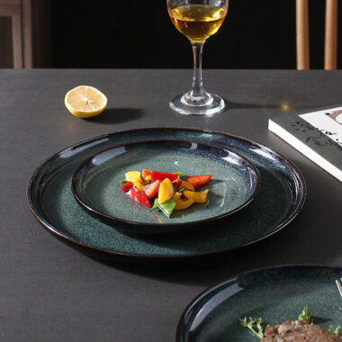 Custom vintage minimalist ceramic crockery plates and dishes
