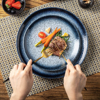 Custom vintage minimalist ceramic crockery plates and dishes