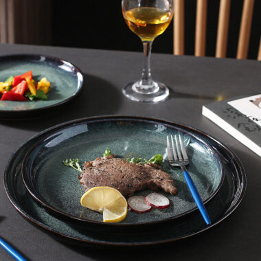 Custom vintage minimalist ceramic crockery plates and dishes