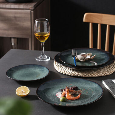 Custom vintage minimalist ceramic crockery plates and dishes