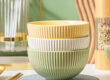 Nordic minimalist ceramic ramen bowl with wide design