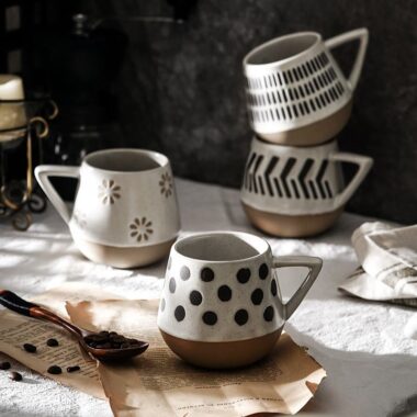 Handmade Nordic minimalist clay mugs and cups for wholesale