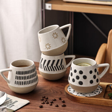 Handmade Nordic minimalist clay mugs and cups for wholesale