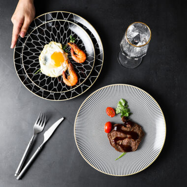 Creative western-style ceramic crockery plates and dishes set