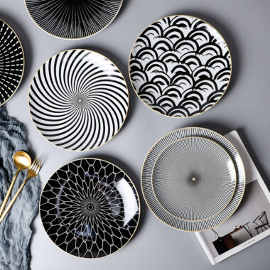 Creative western-style ceramic crockery plates and dishes set