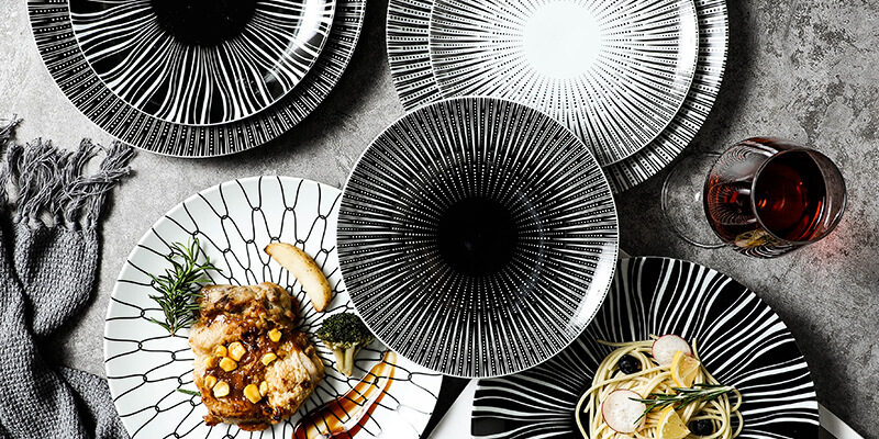 Creative western-style ceramic crockery plates and dishes set