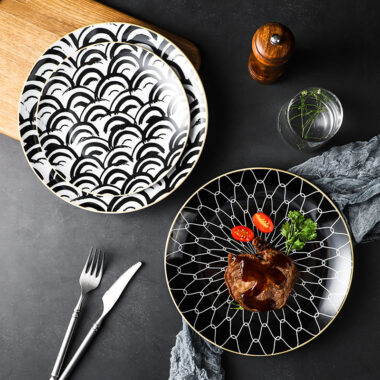 Creative western-style ceramic crockery plates and dishes set