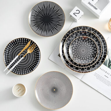 Creative western-style ceramic crockery plates and dishes set