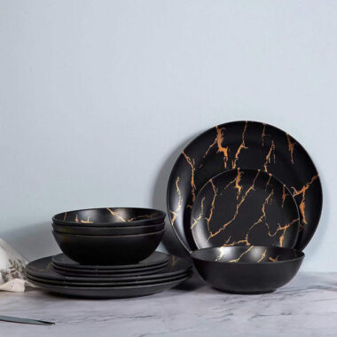 Custom High-Quality Melamine Crockery Dinnerware Set in Assorted Colors