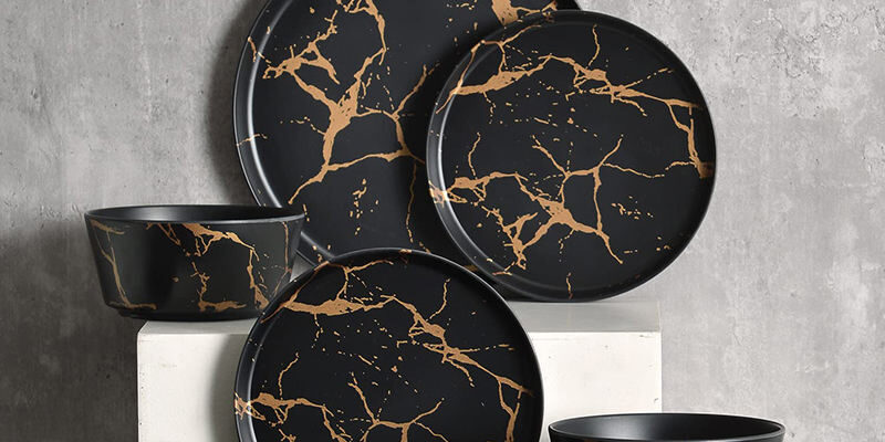 Custom High-Quality Melamine Crockery Dinnerware Set in Assorted Colors