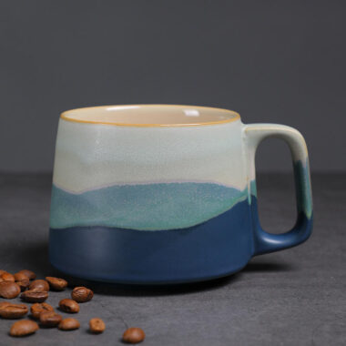 Vintage gradient color ceramic cups and mugs for home use