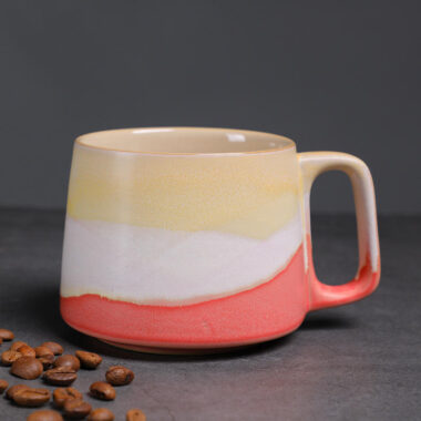 Vintage gradient color ceramic cups and mugs for home use