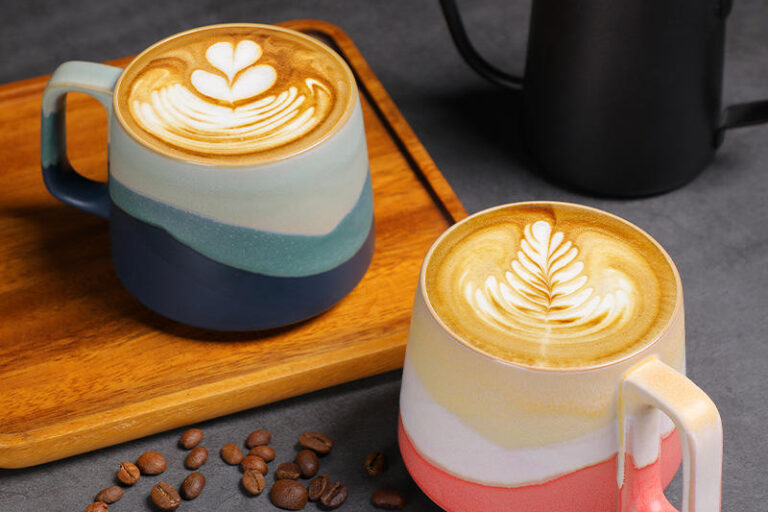 Vintage gradient color ceramic cups and mugs for home use