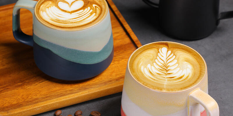 Vintage gradient color ceramic cups and mugs for home use