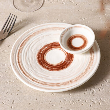 Japanese retro ceramic crockery plates and dishes