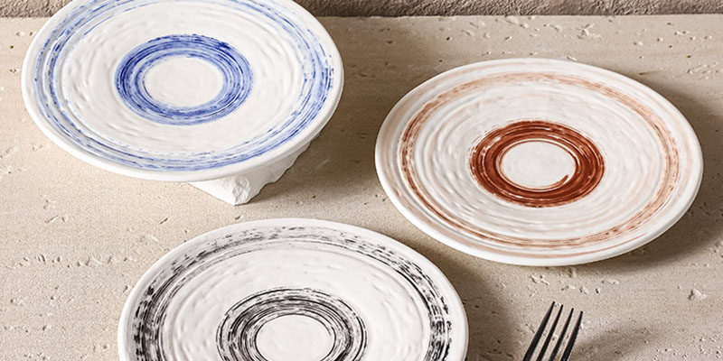 Japanese retro ceramic crockery plates and dishes