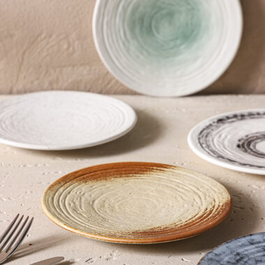 Japanese retro ceramic crockery plates and dishes