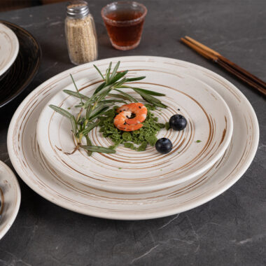 Japanese retro ceramic crockery plates and dishes
