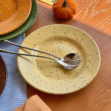 Color splash minimalist ceramic plates & dishes crockery