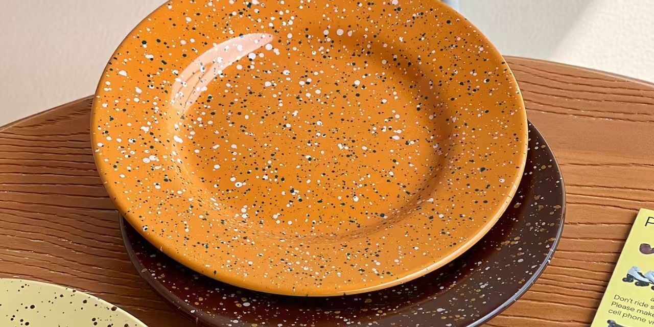 Color splash minimalist ceramic plates & dishes crockery