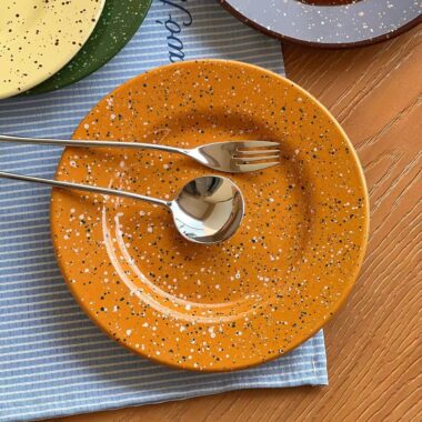 Color splash minimalist ceramic plates & dishes crockery