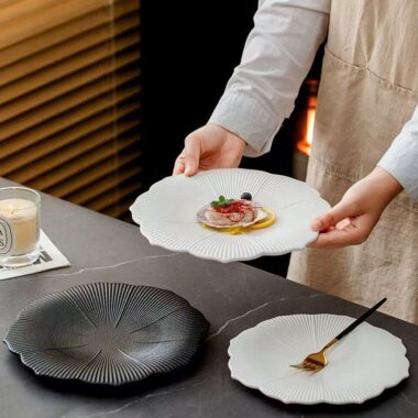 Creative floral ceramic plates & dishes crockery