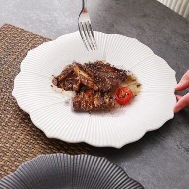 Creative floral ceramic plates & dishes crockery