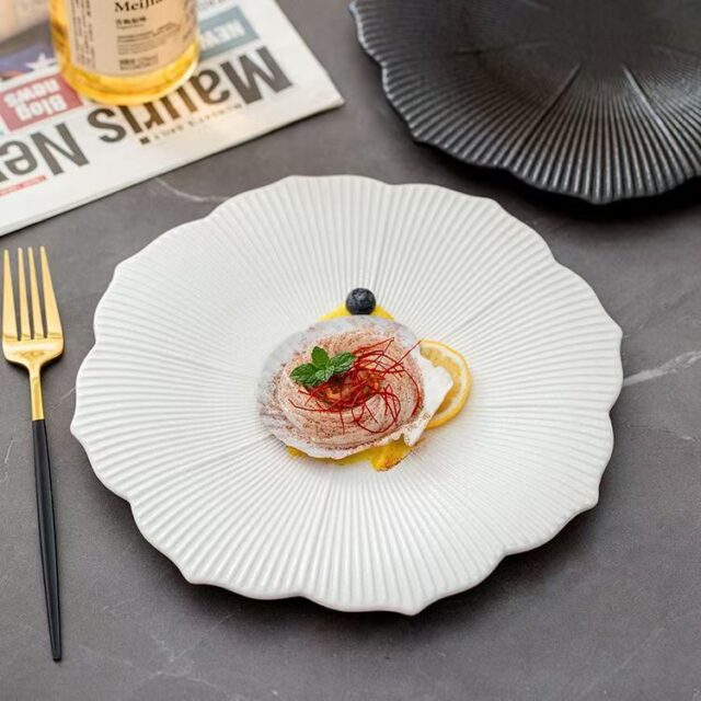 Creative floral ceramic plates & dishes crockery