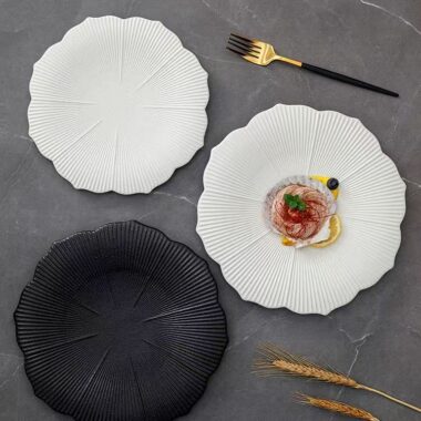 Creative floral ceramic plates & dishes crockery