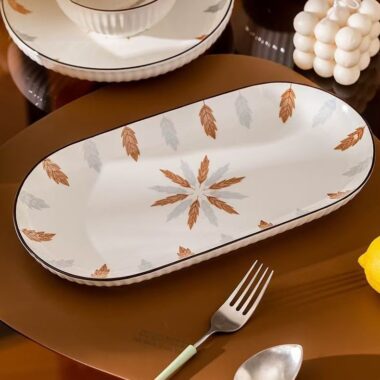 Creative multi-size ceramic dinner sets crockery for homes