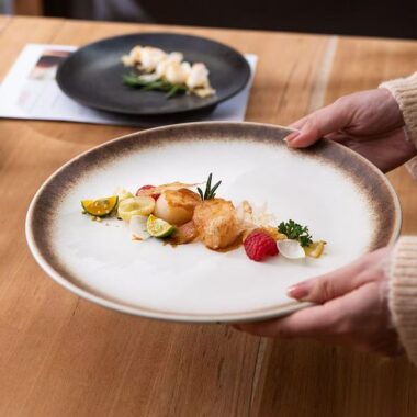 Creative round ceramic plates and dishes crockery