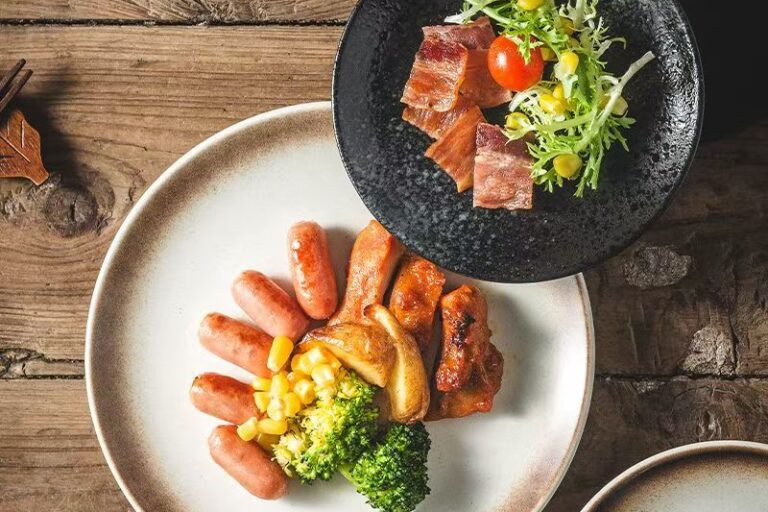 Creative round ceramic plates and dishes crockery