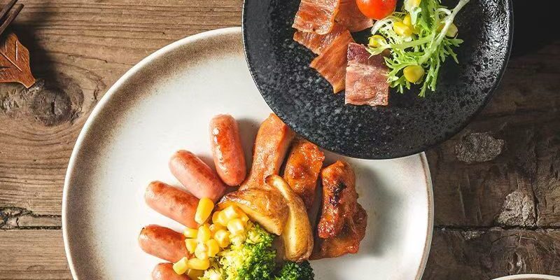 Creative round ceramic plates and dishes crockery