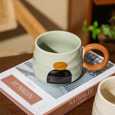 Creative vintage ceramic office coffee mugs crockery