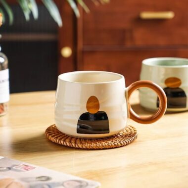 Creative vintage ceramic office coffee mugs crockery