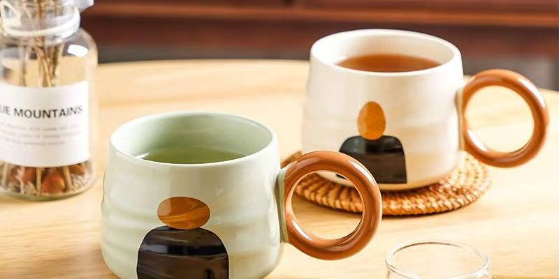 Creative vintage ceramic office coffee mugs crockery