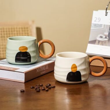 Creative vintage ceramic office coffee mugs crockery